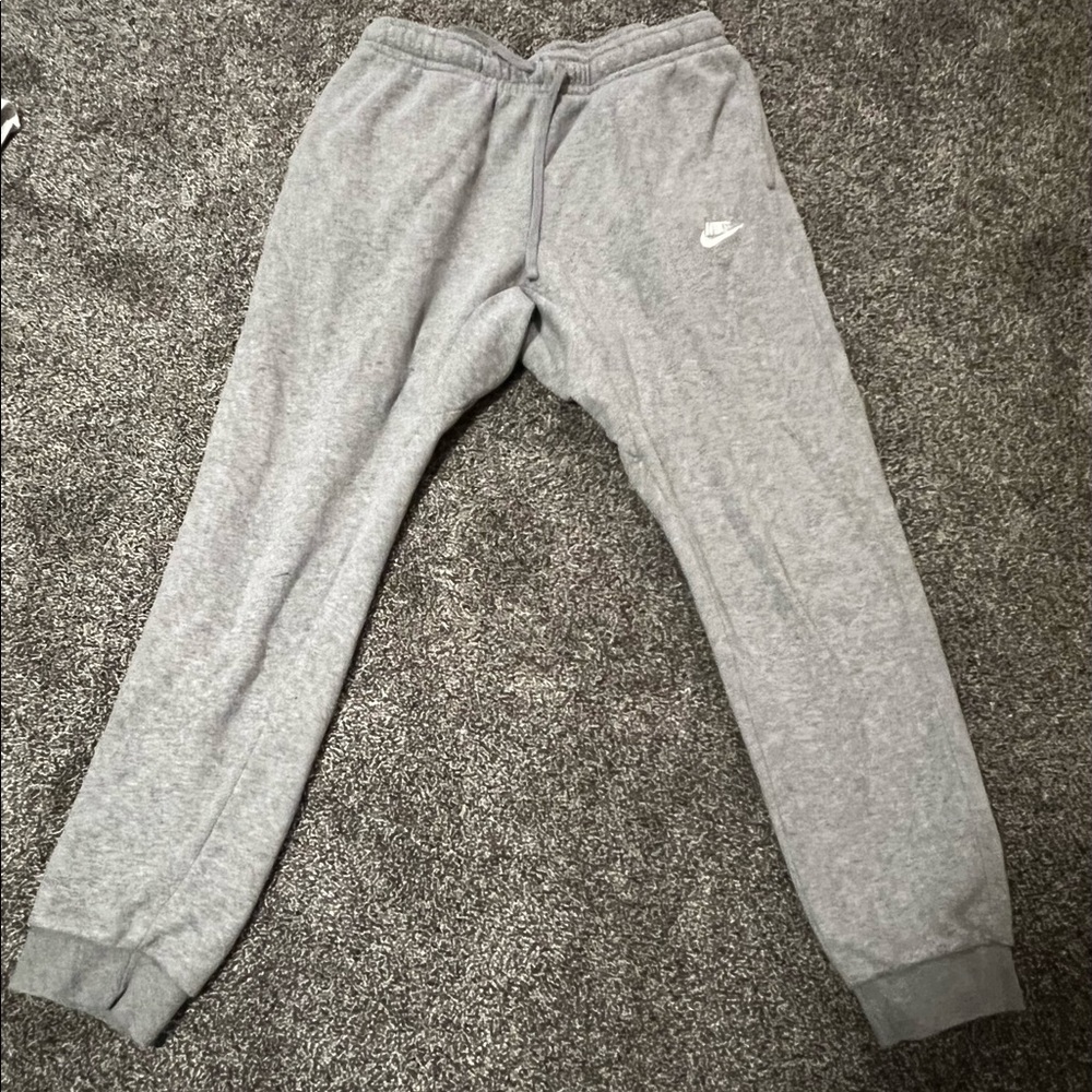 Nike fleece joggers grey size large
